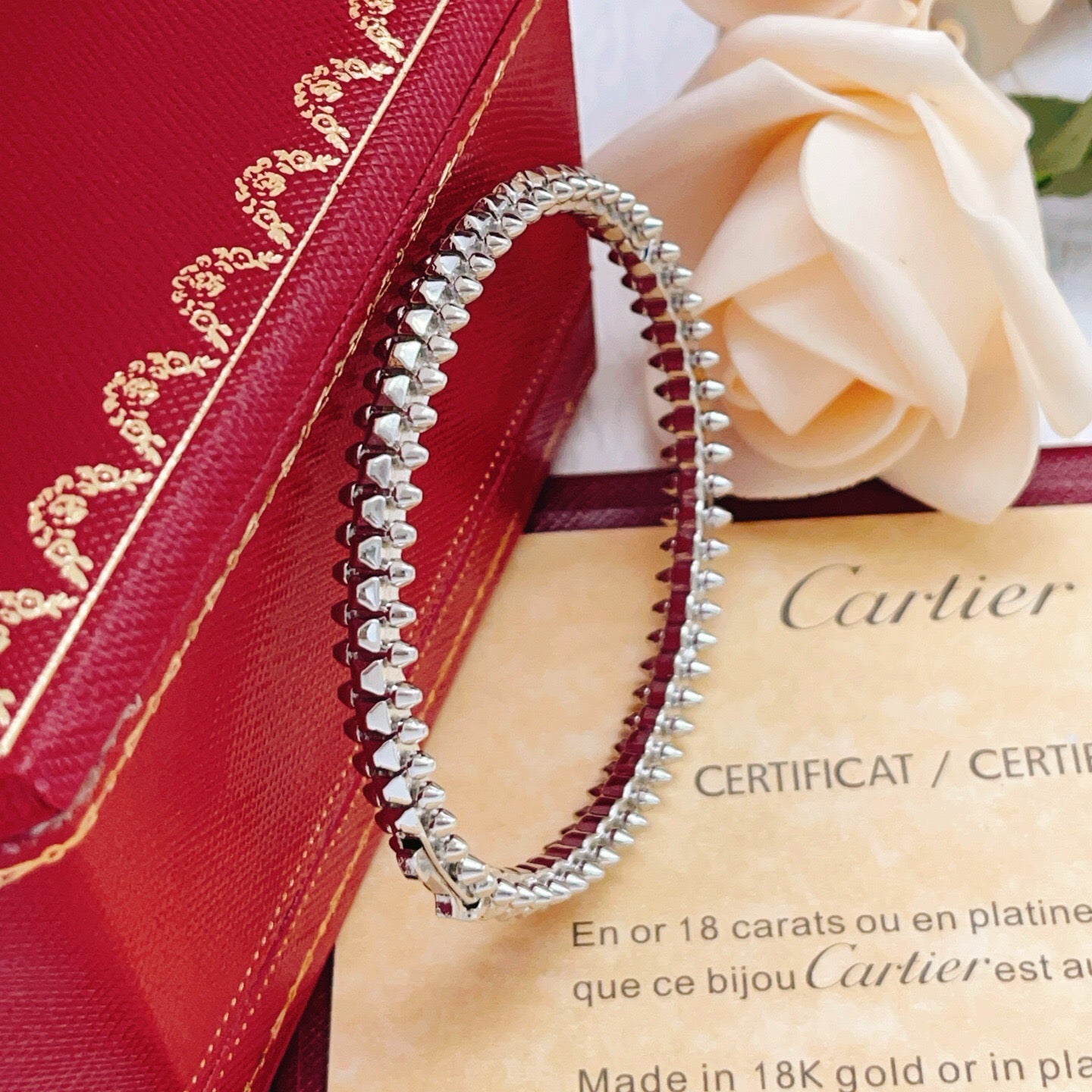 Cartier Polished Nail Bracelet (Silver)