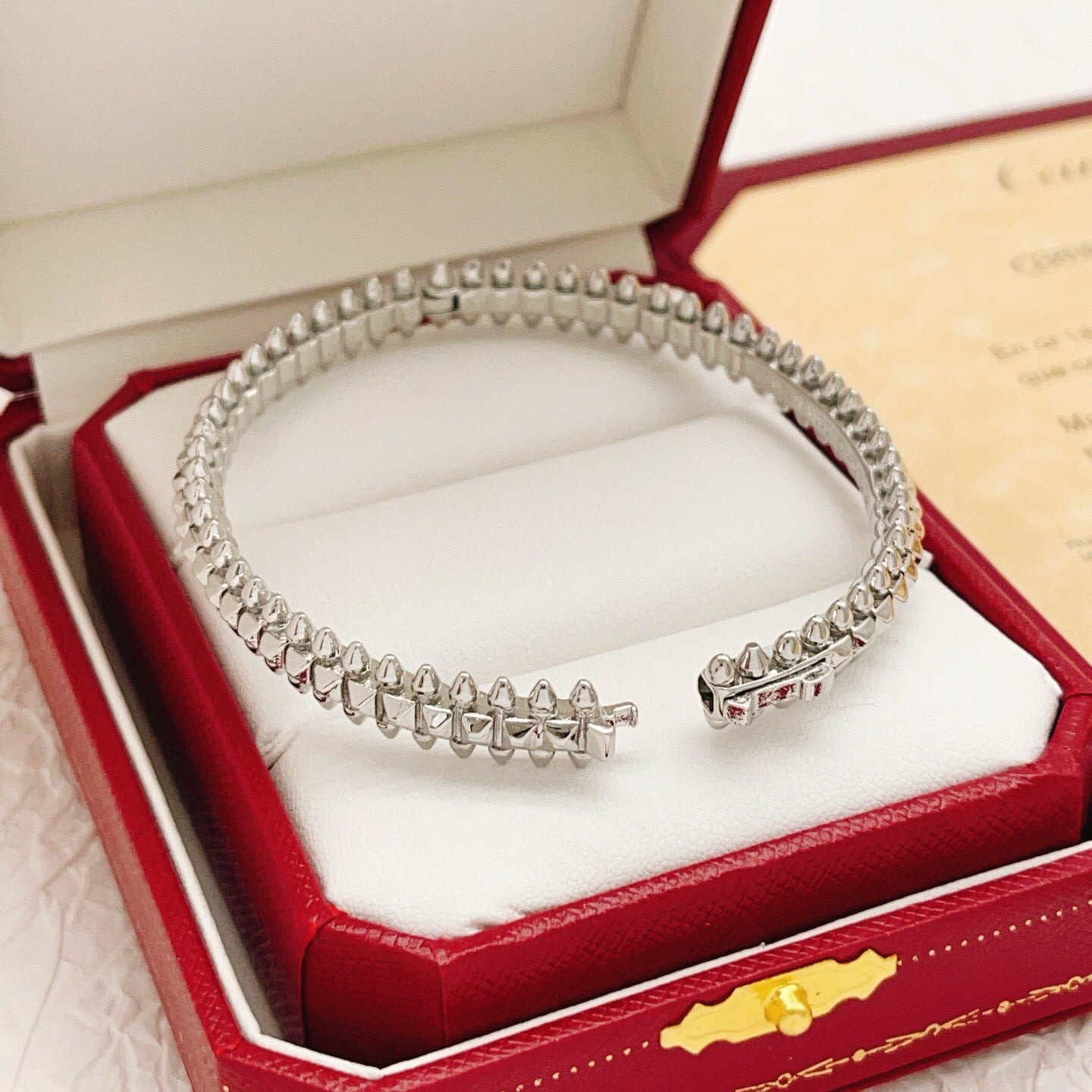 Cartier Polished Nail Bracelet (Silver)