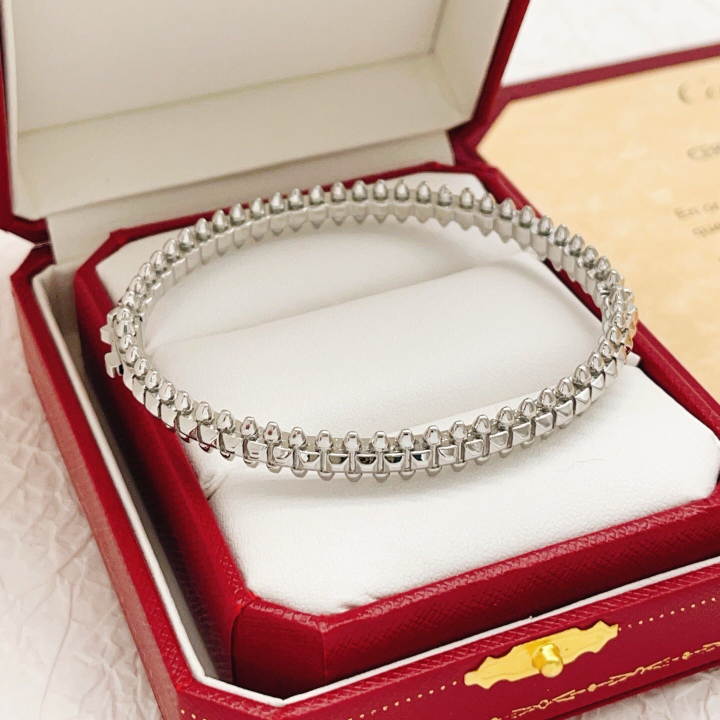 Cartier Polished Nail Bracelet (Silver)