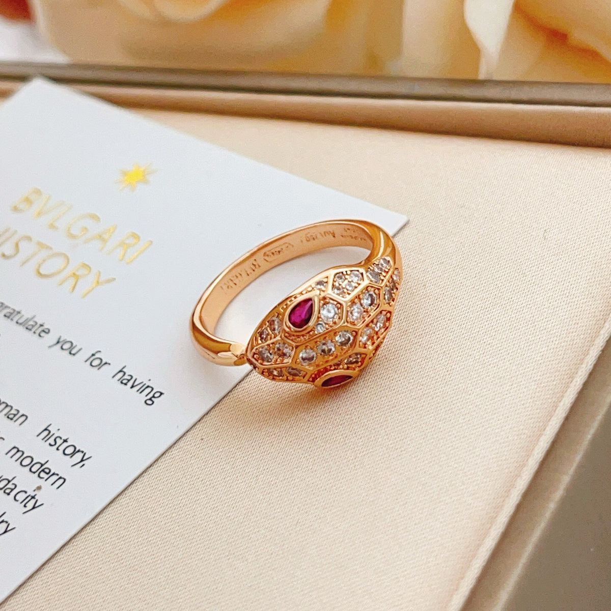 BVLGARI Brass Crystal Ring