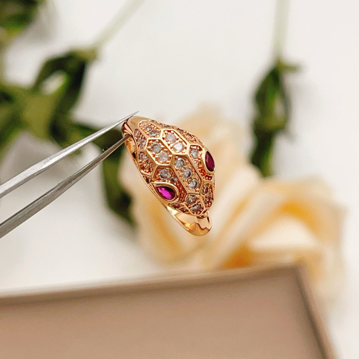 BVLGARI Brass Crystal Ring
