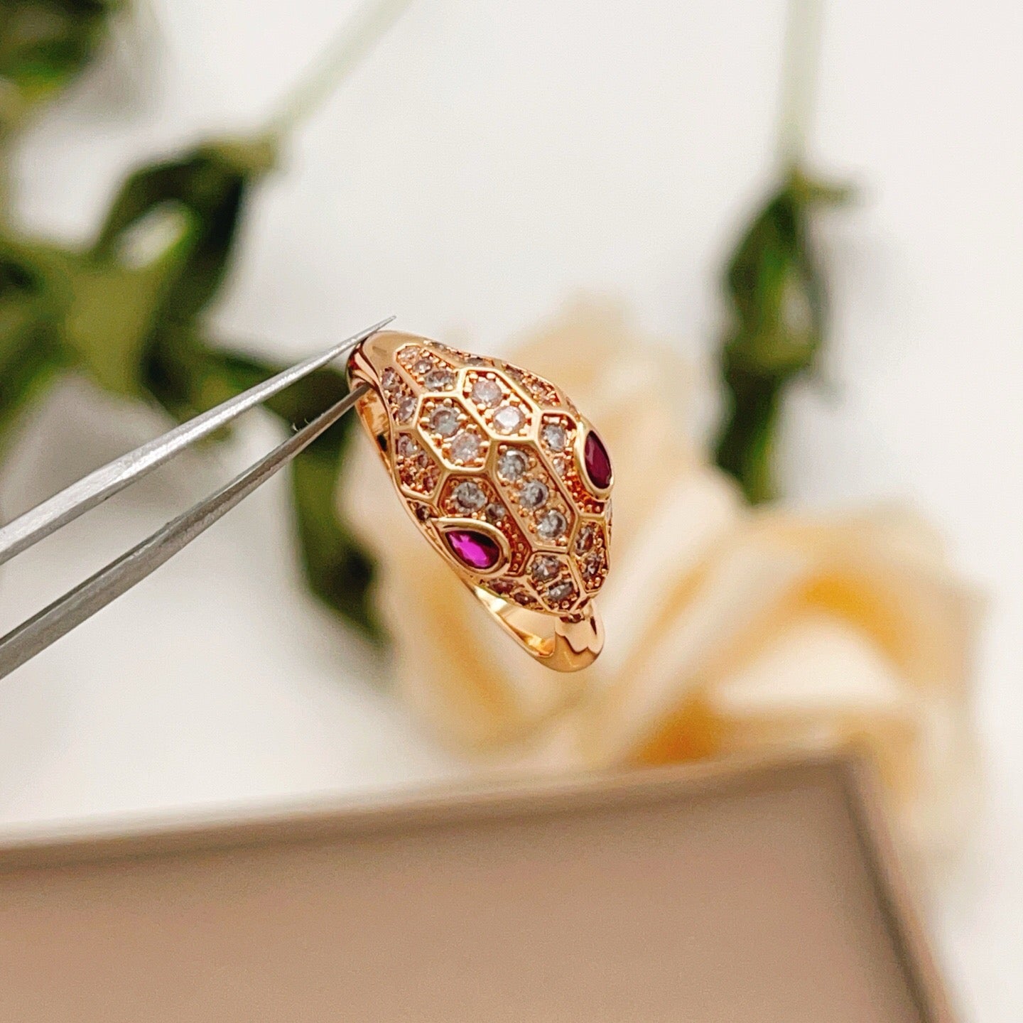 BVLGARI Brass Crystal Ring