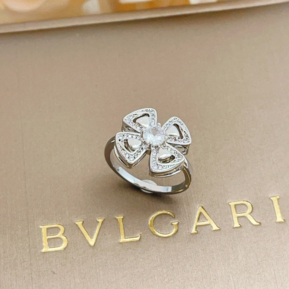 BVLGARI Brass Crystal Ring