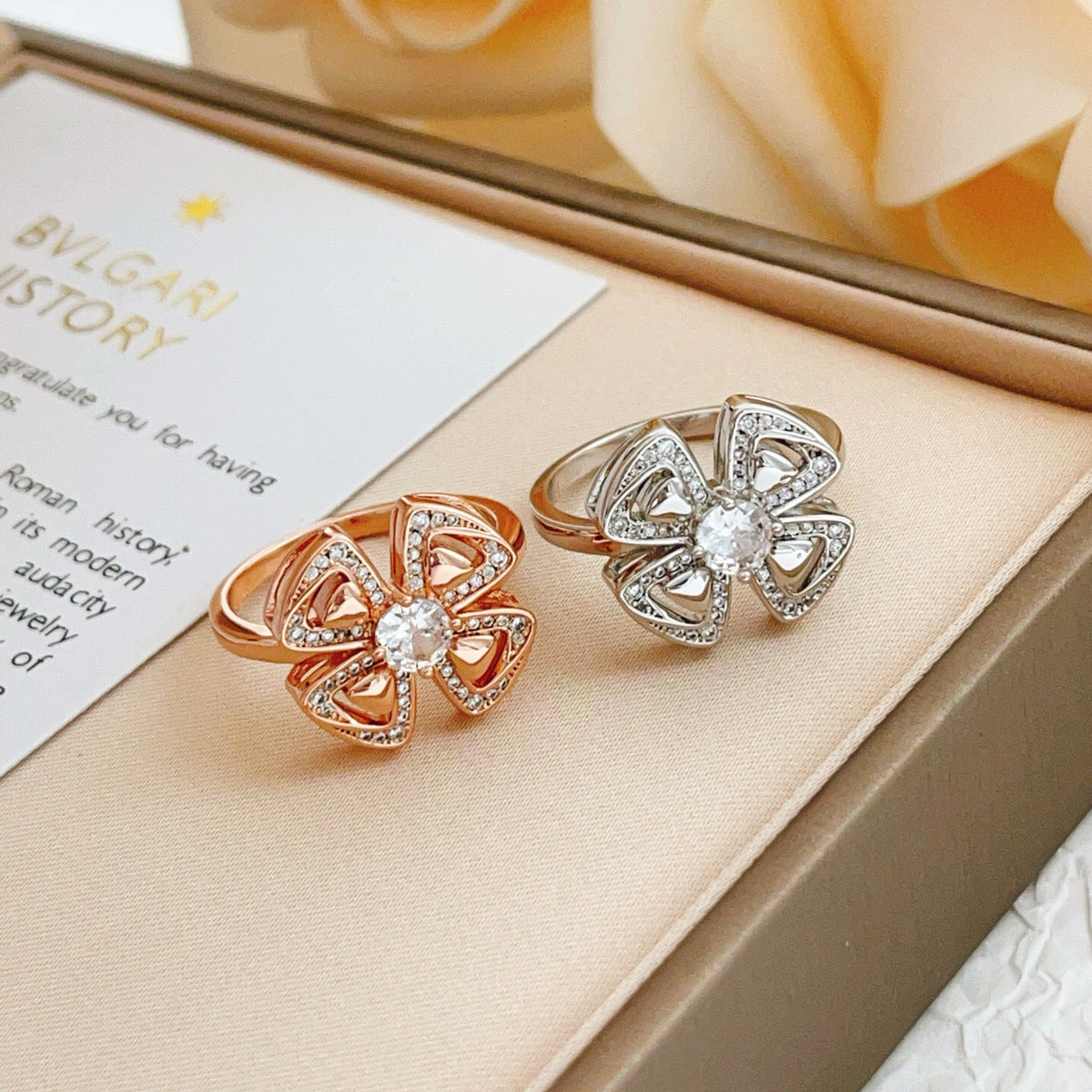 BVLGARI Brass Crystal Ring