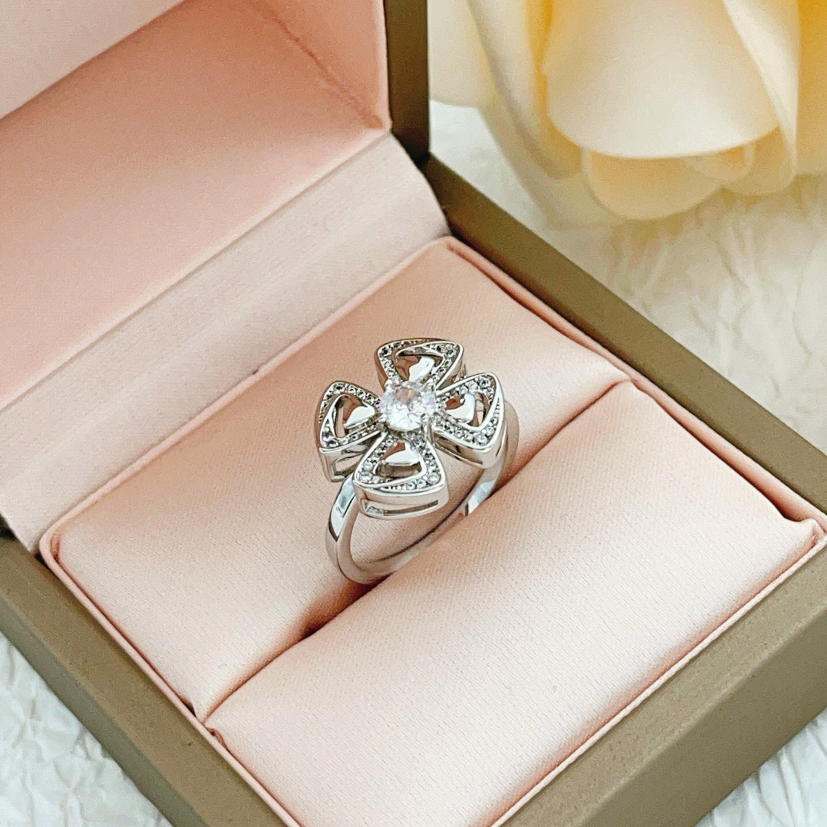 BVLGARI Brass Crystal Ring
