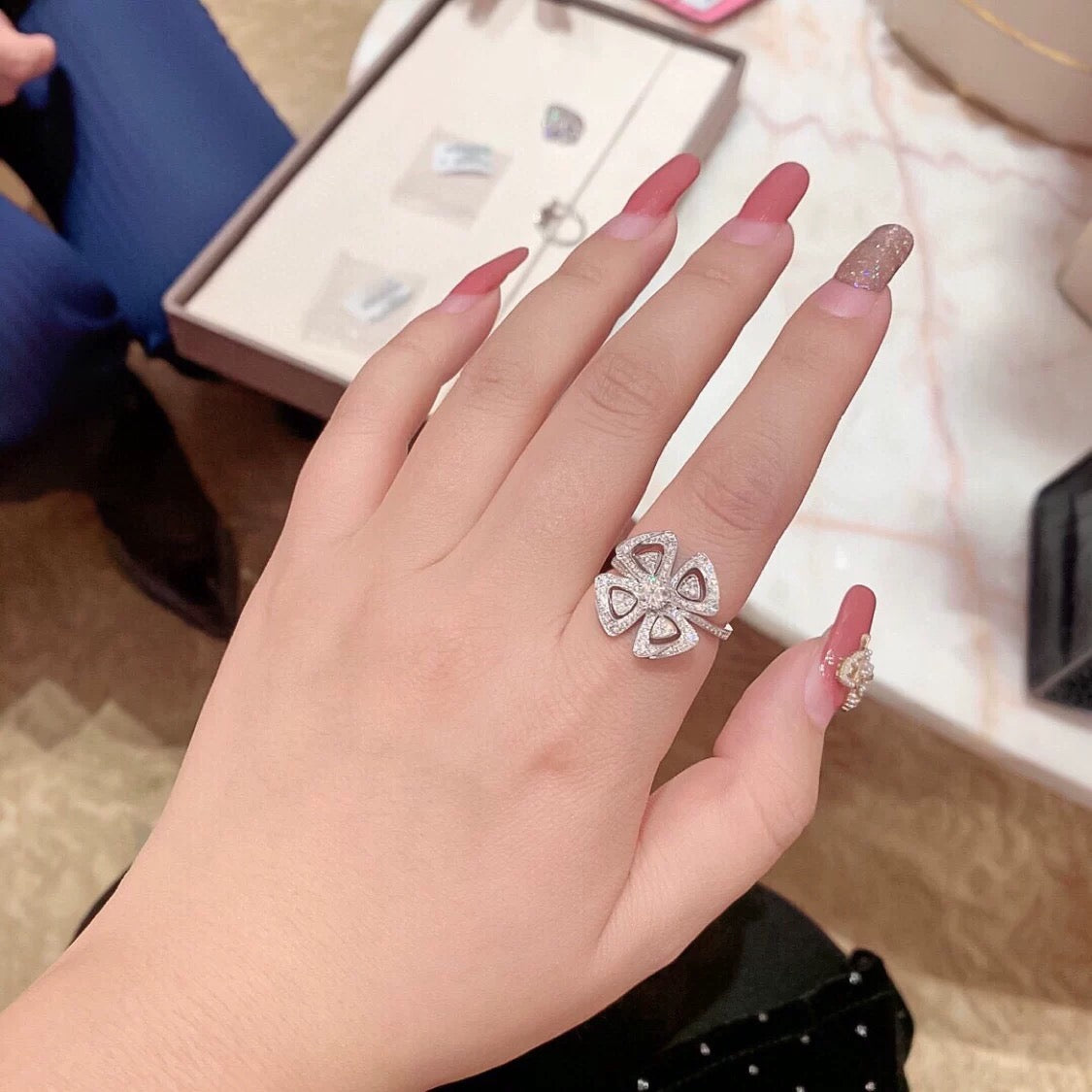BVLGARI Brass Crystal Ring
