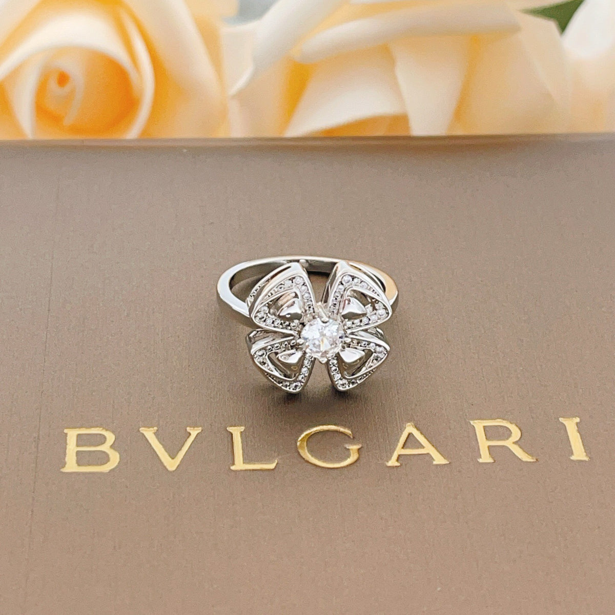 BVLGARI Brass Crystal Ring