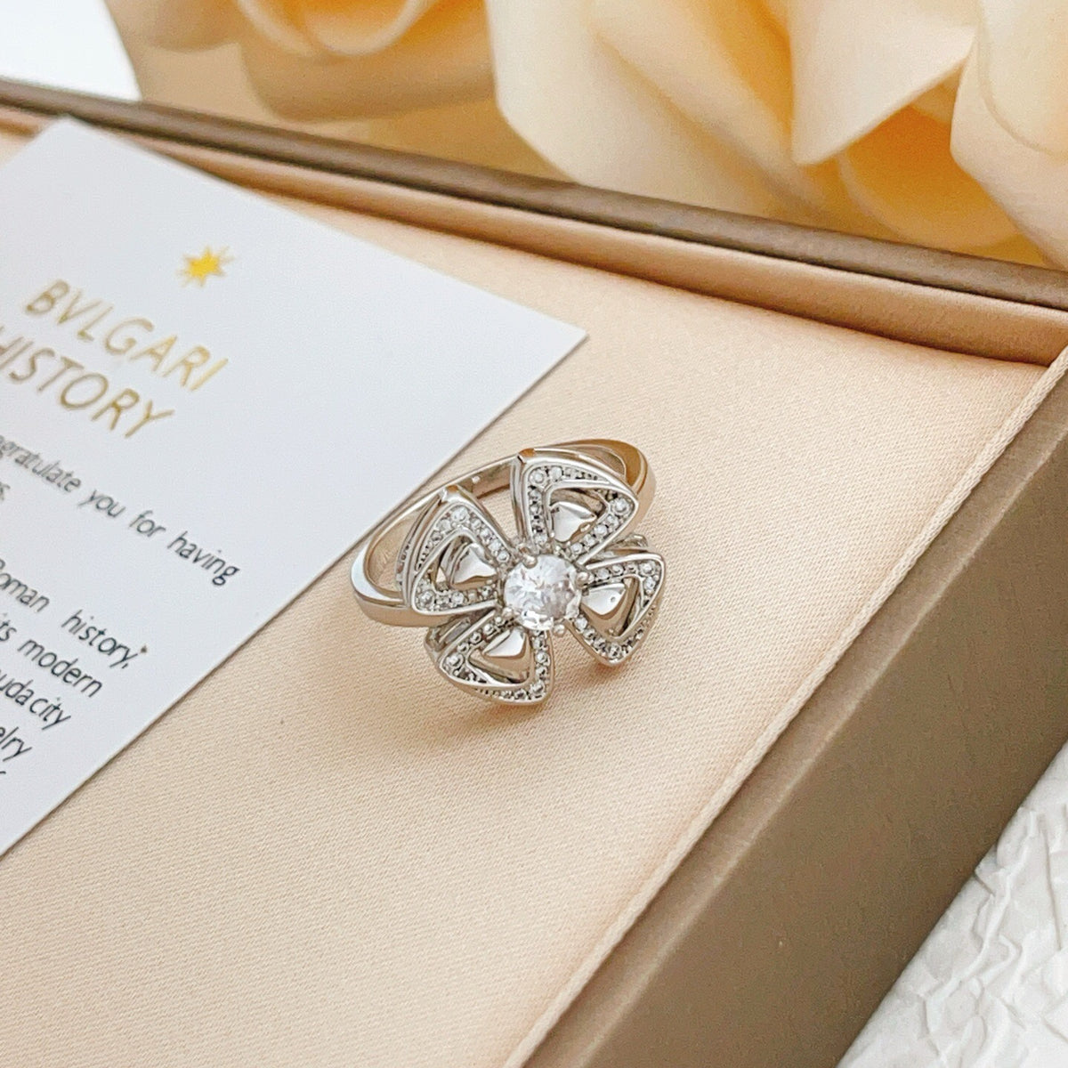 BVLGARI Brass Crystal Ring