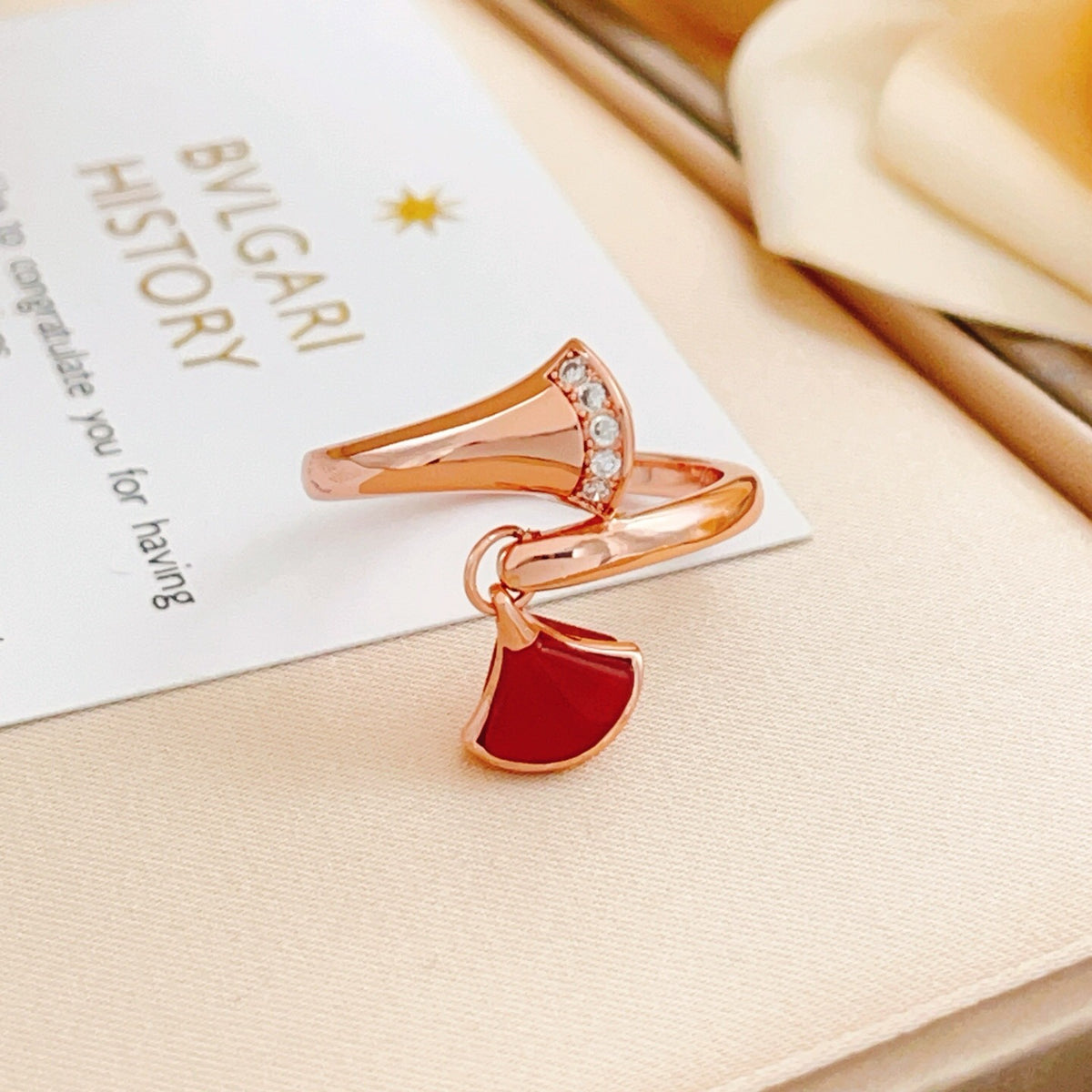 BVLGARI Brass Crystal Ring
