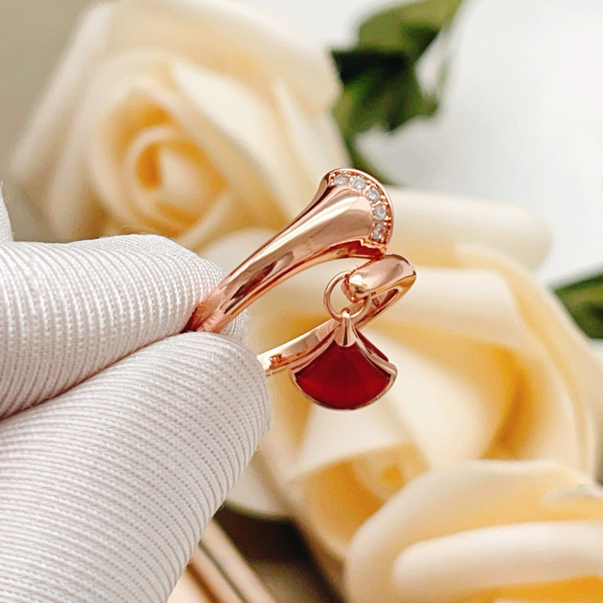 BVLGARI Brass Crystal Ring