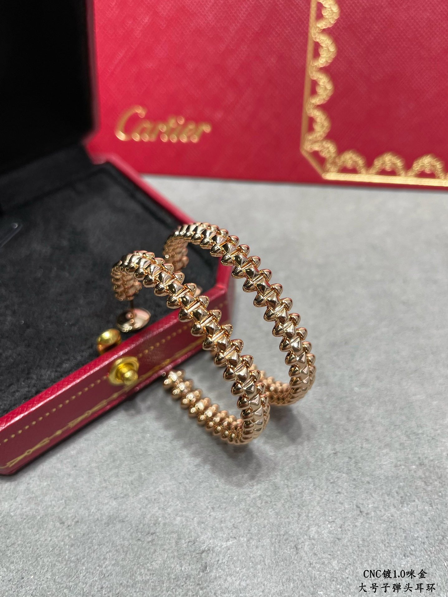 Cartier-Style Bullet-Back Earrings