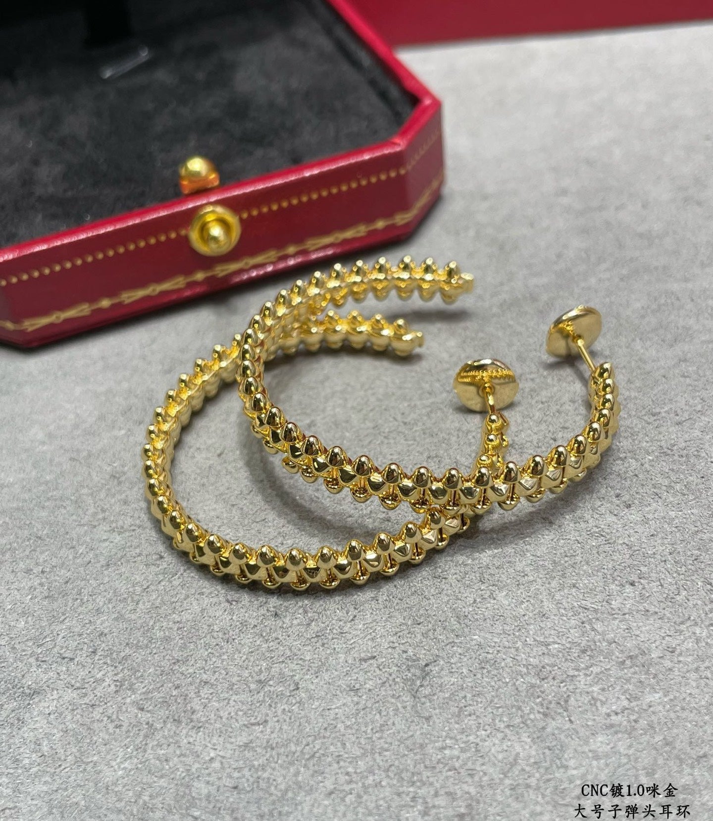 Cartier-Style Bullet-Back Earrings