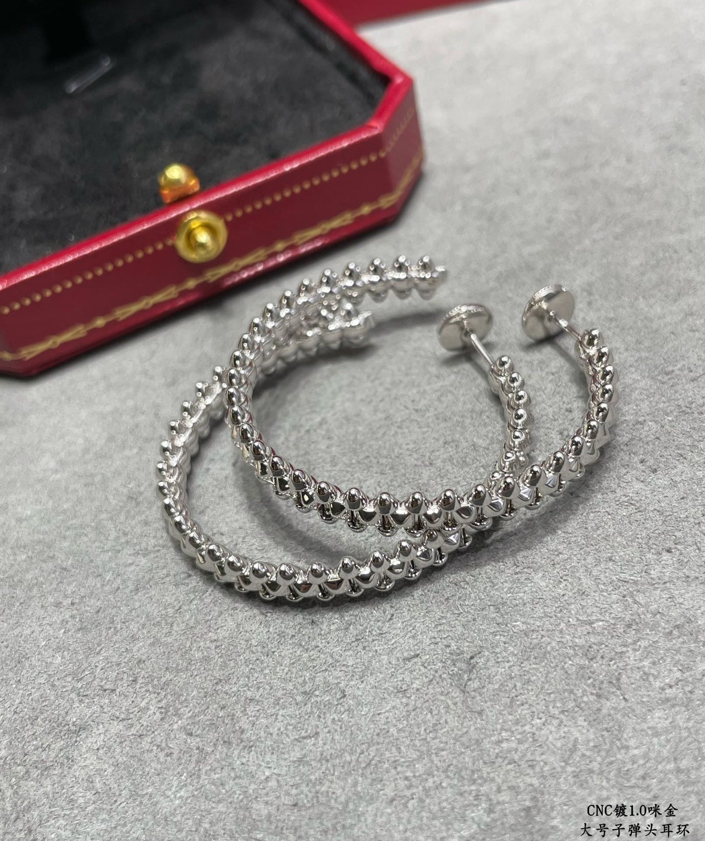 Cartier-Style Bullet-Back Earrings