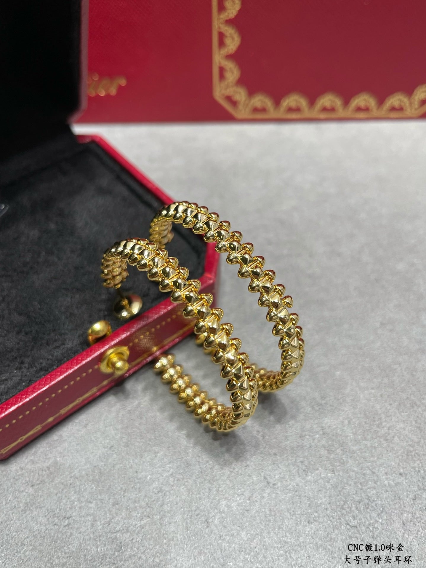 Cartier-Style Bullet-Back Earrings