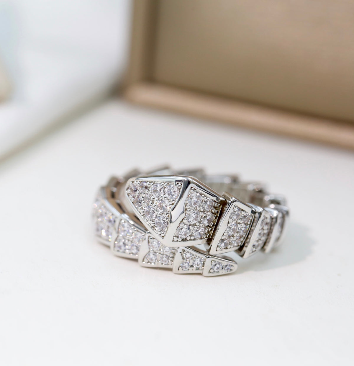 BVLGARI Crystal Serpenti Ring