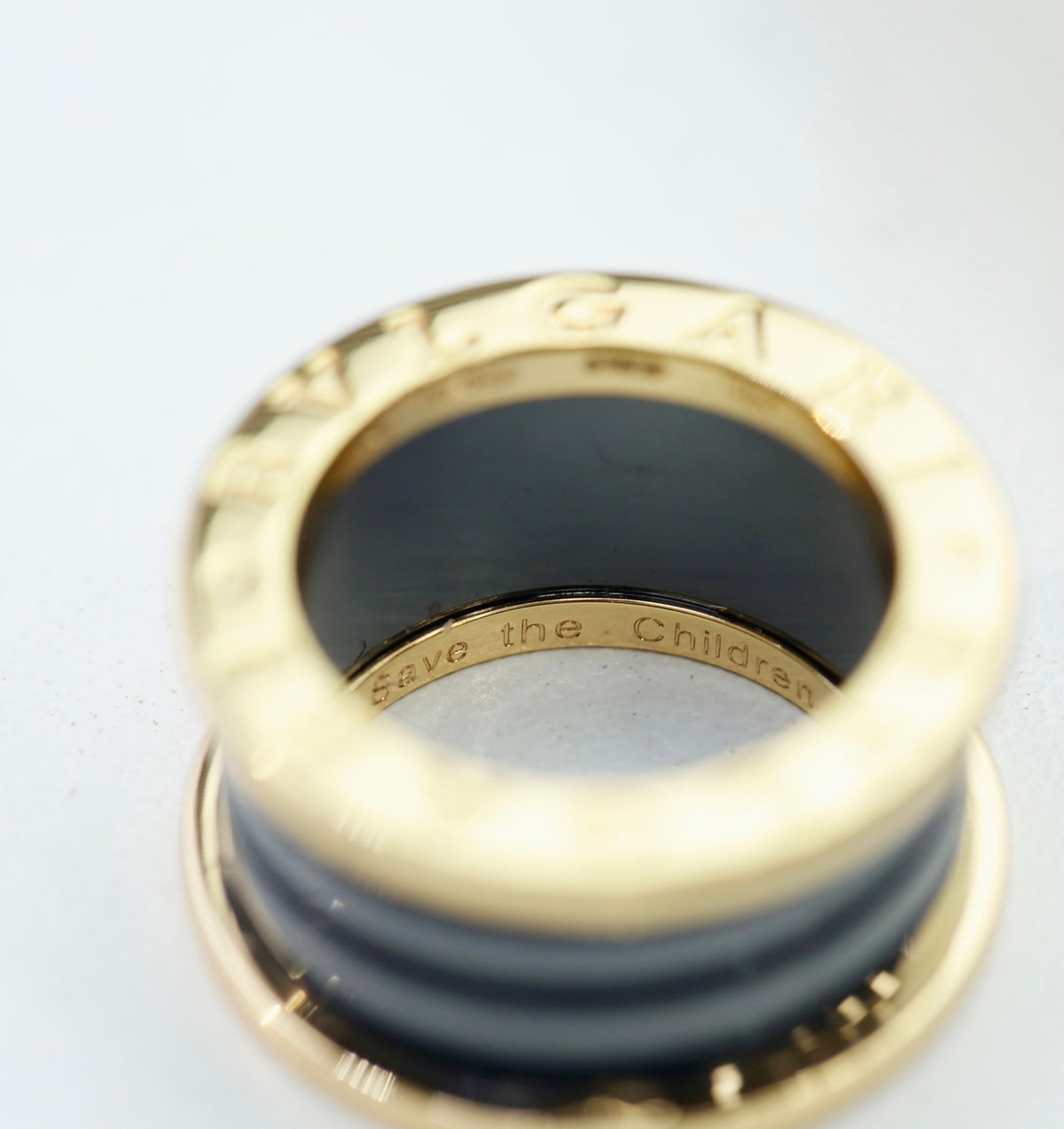 BVLGARI Gold-Plated Ceramic Ring