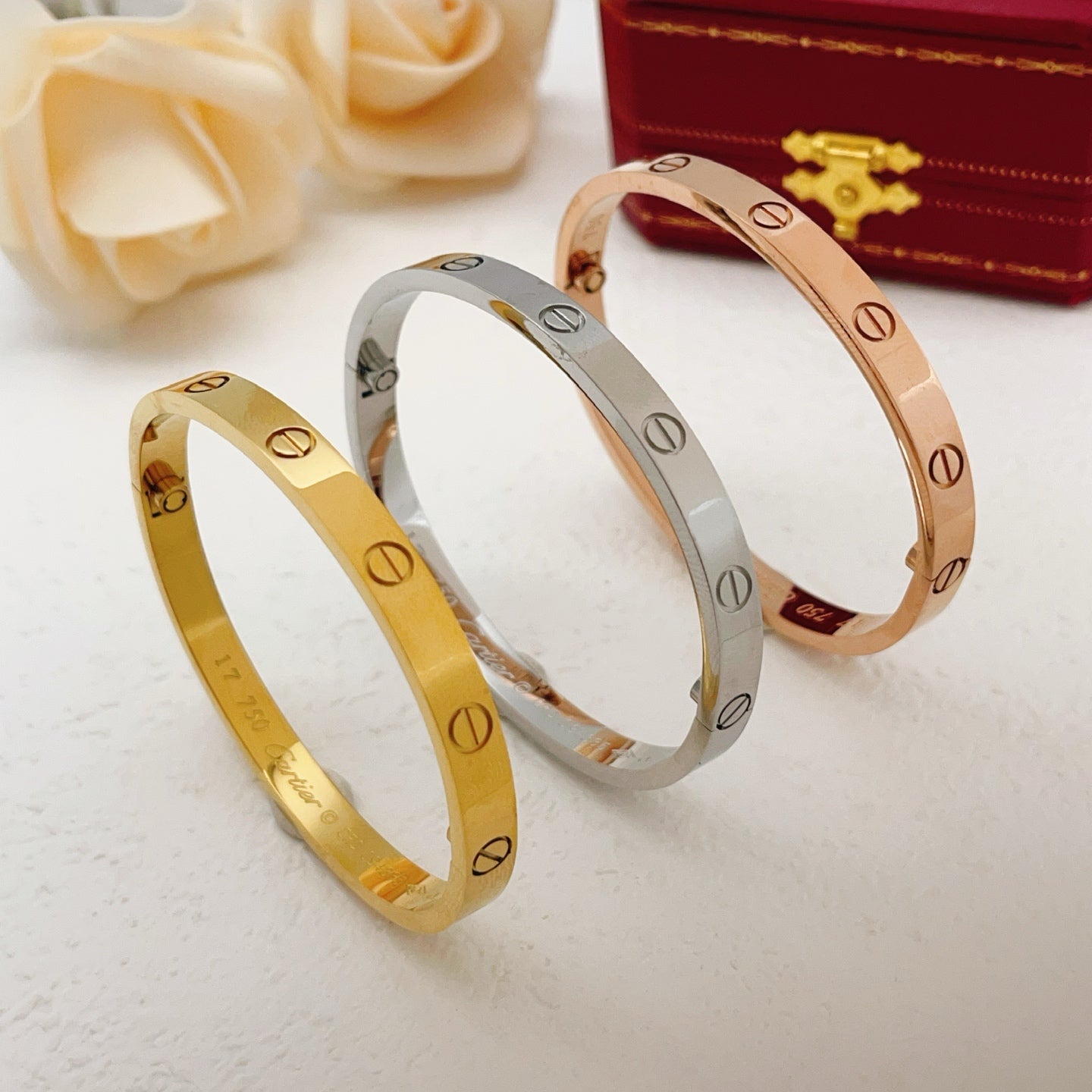 Cartier Wide Polished Bar Bracelet