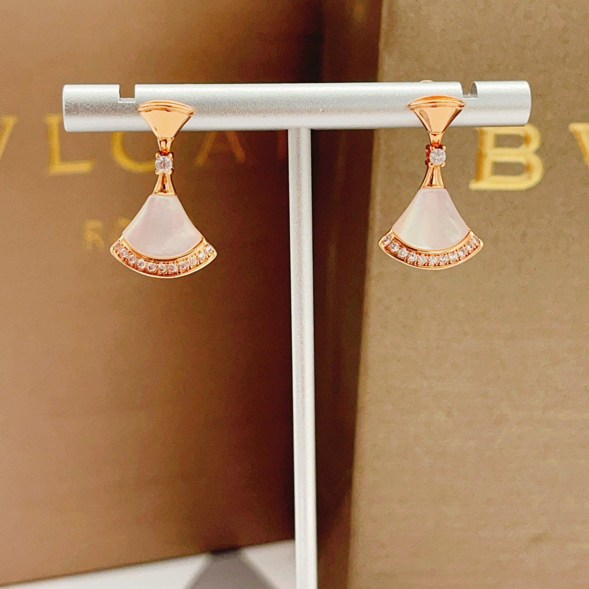 BVLGARI Brass Crystal Earrings