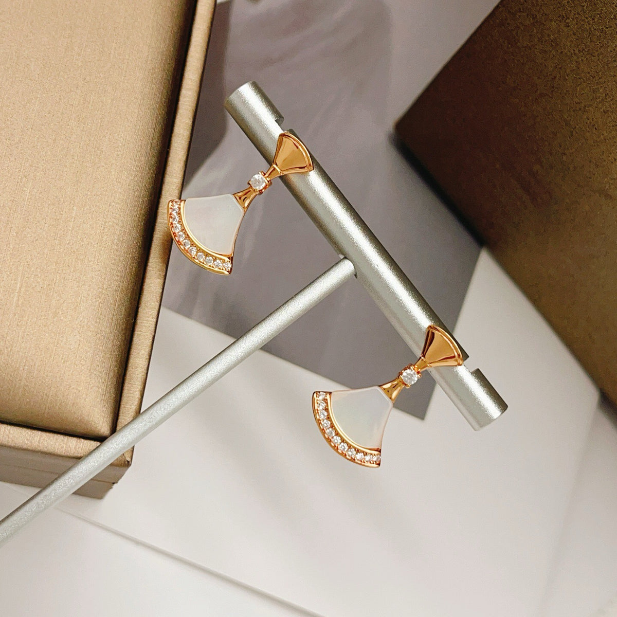 BVLGARI Brass Crystal Earrings