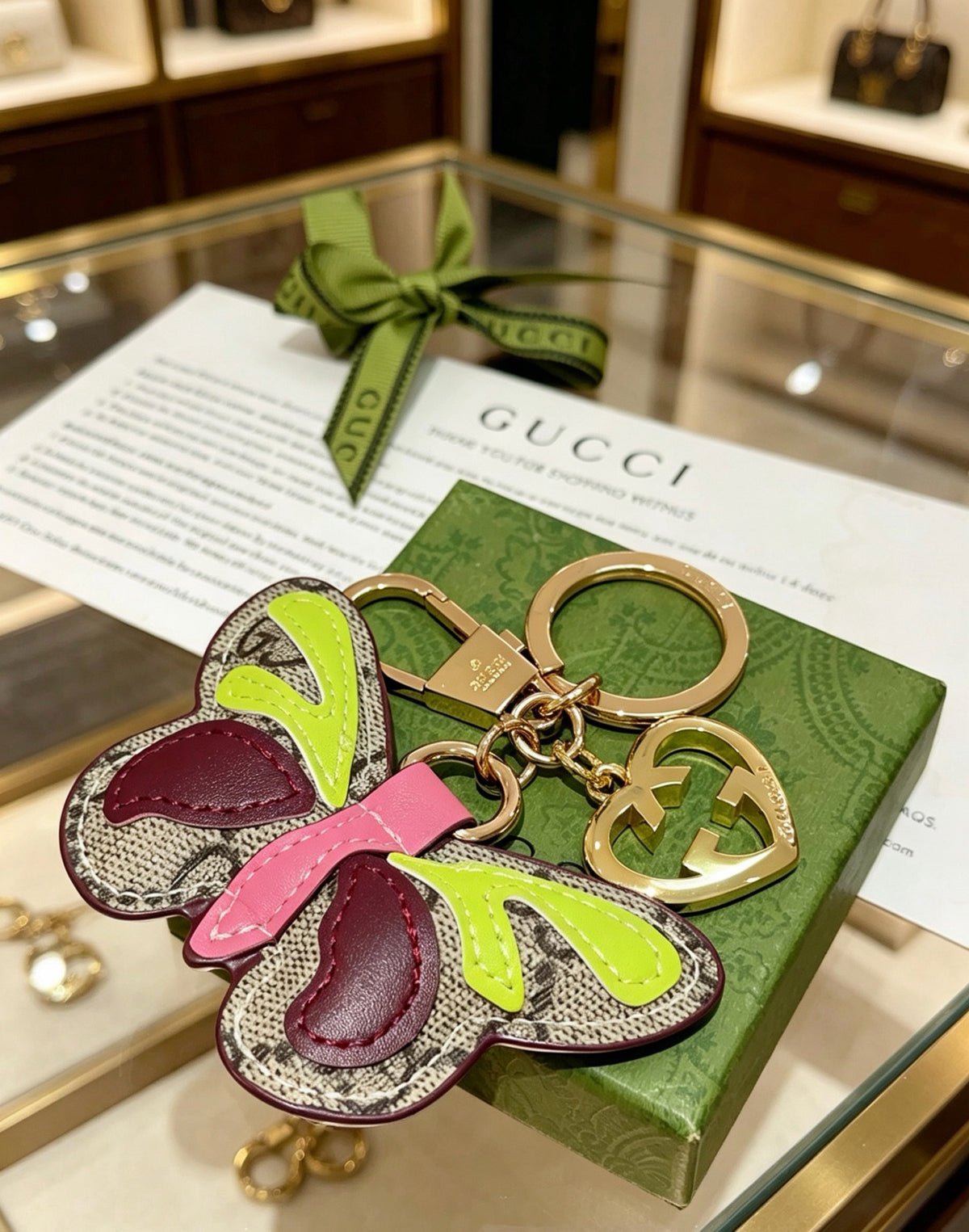 Gucci Vintage Double G Keychain