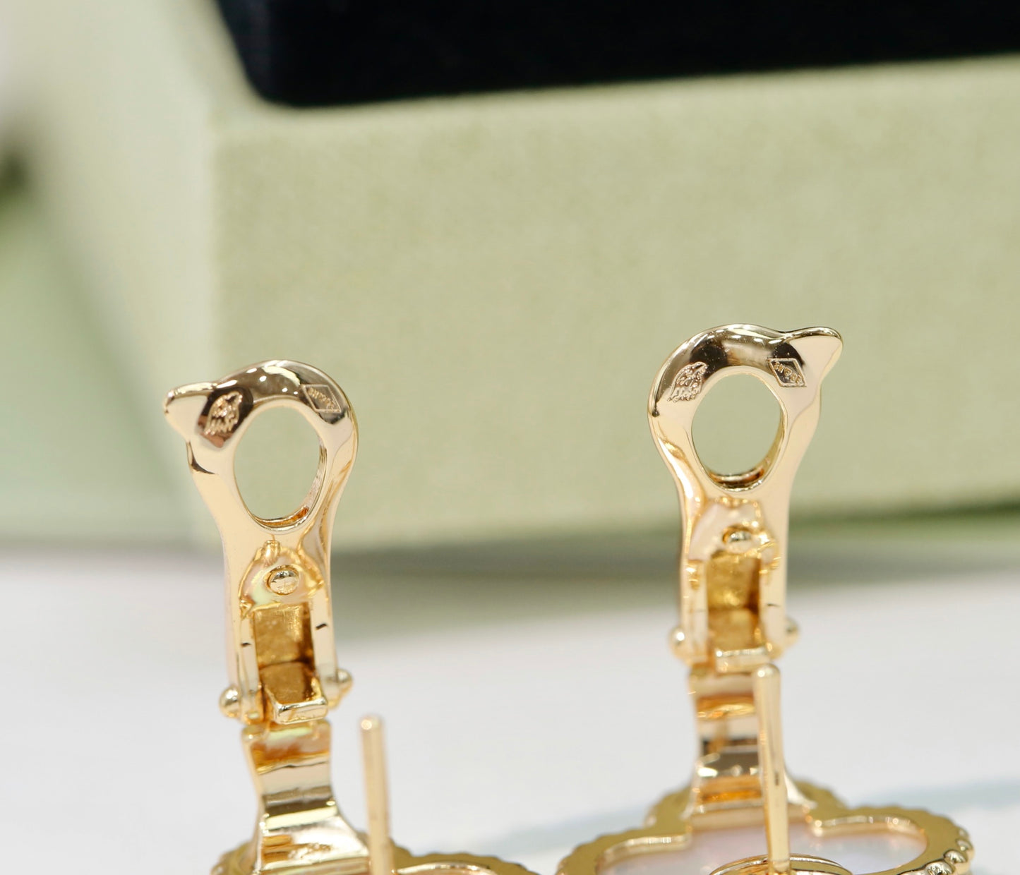 Van Cleef & Arpels-Style Clover Stud Earrings
