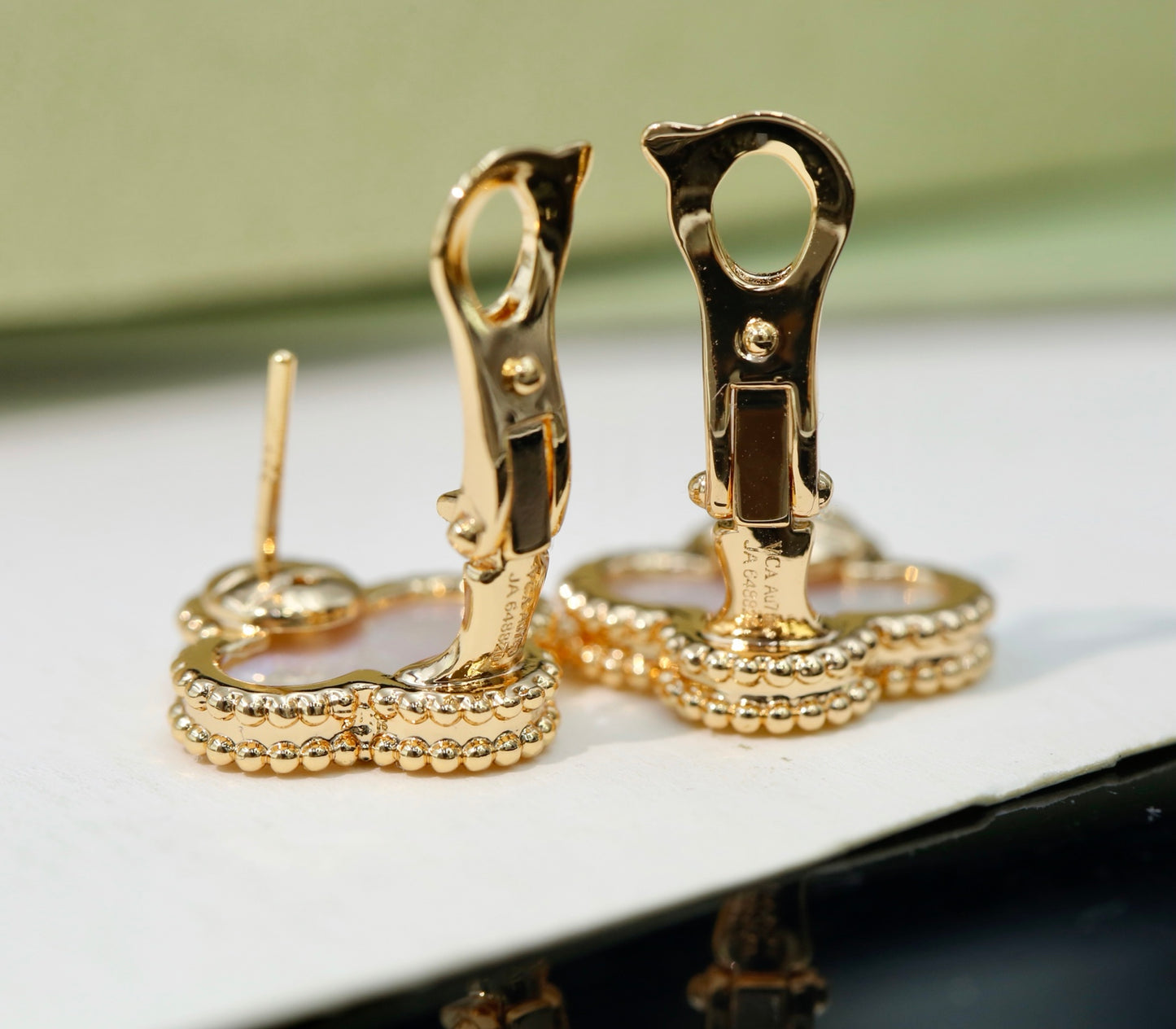 Van Cleef & Arpels-Style Clover Stud Earrings