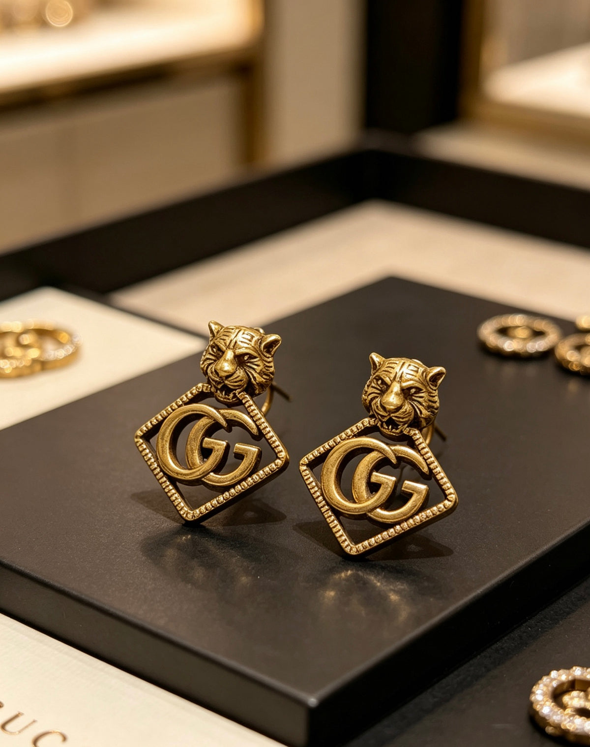 Gucci Vintage Double G Earrings