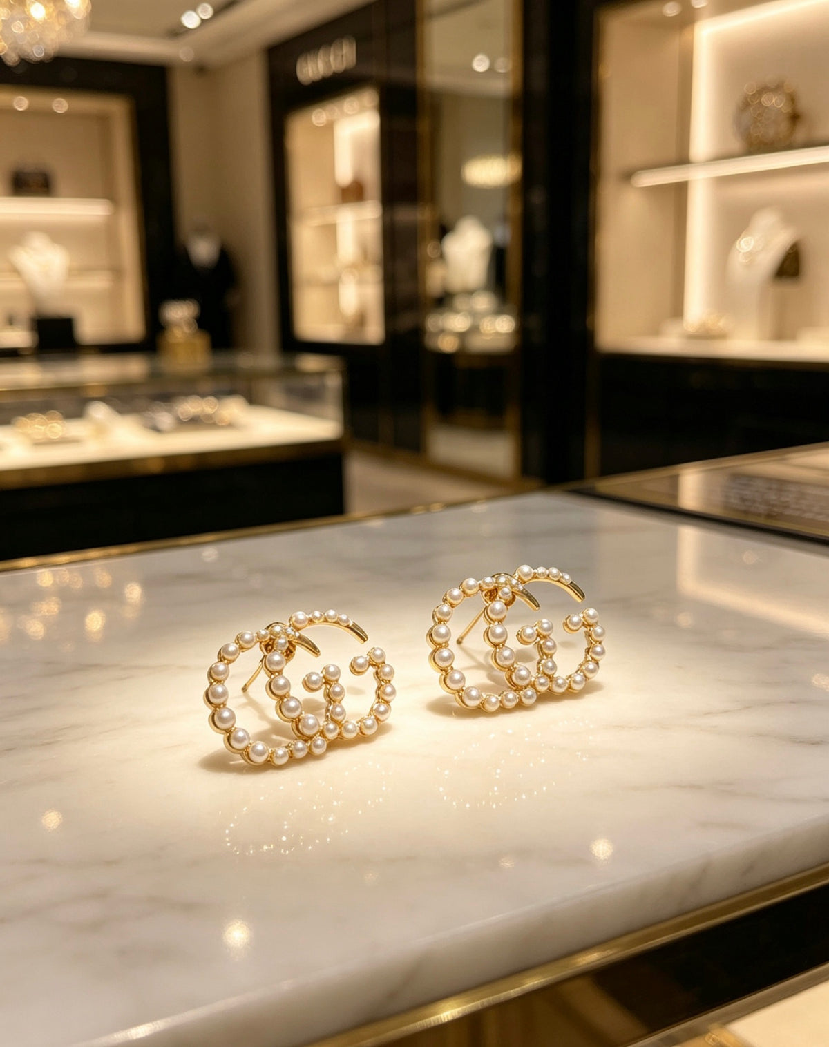 Gucci Vintage Double G Earrings