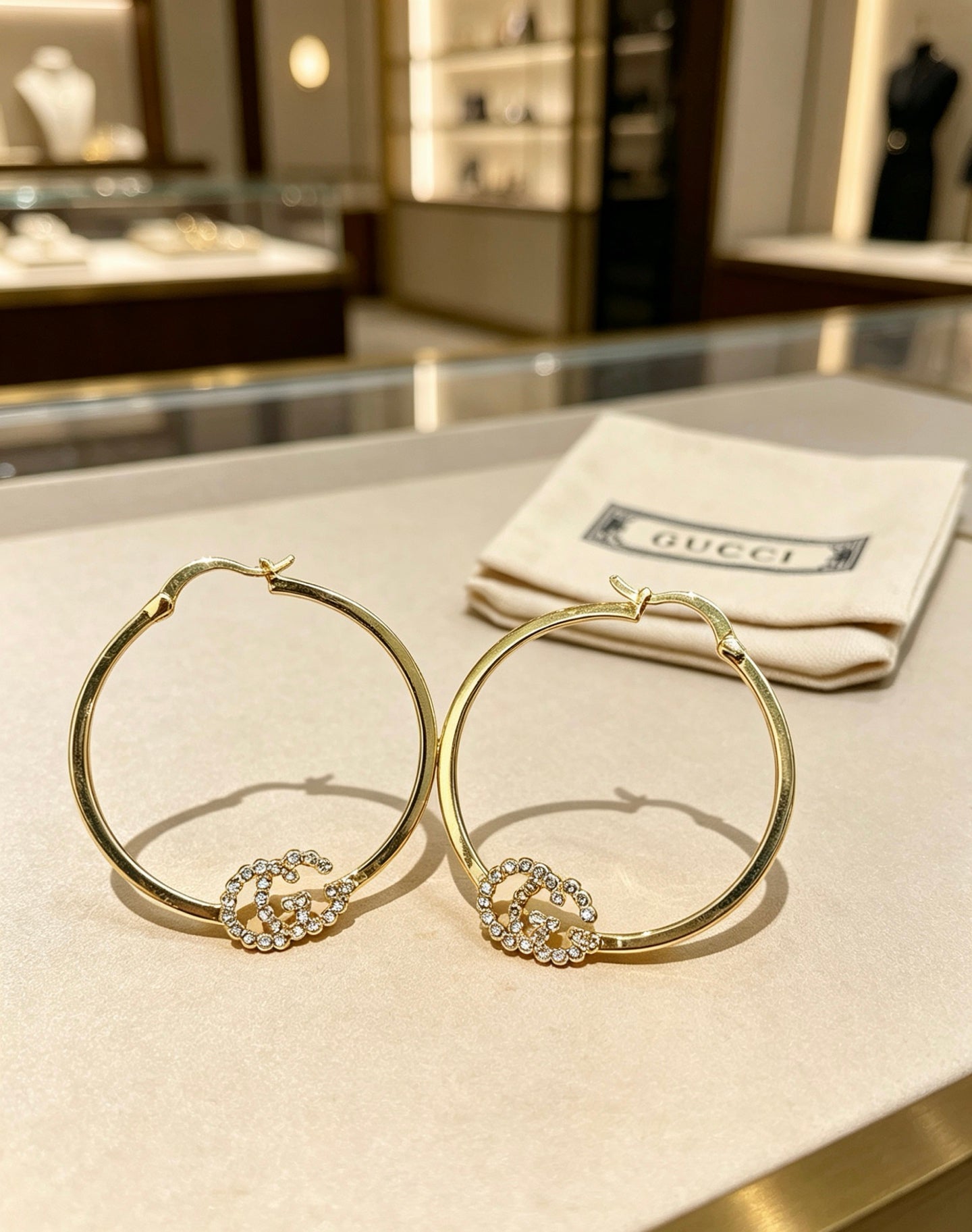 Gucci Vintage Double G Earrings