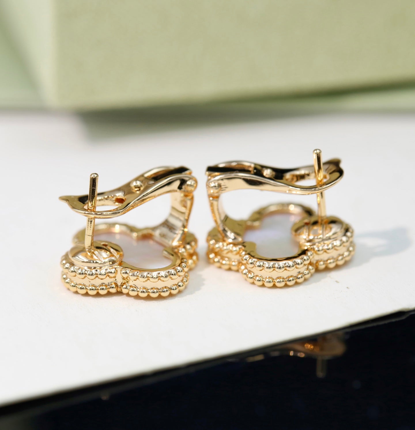 Van Cleef & Arpels-Style Clover Stud Earrings