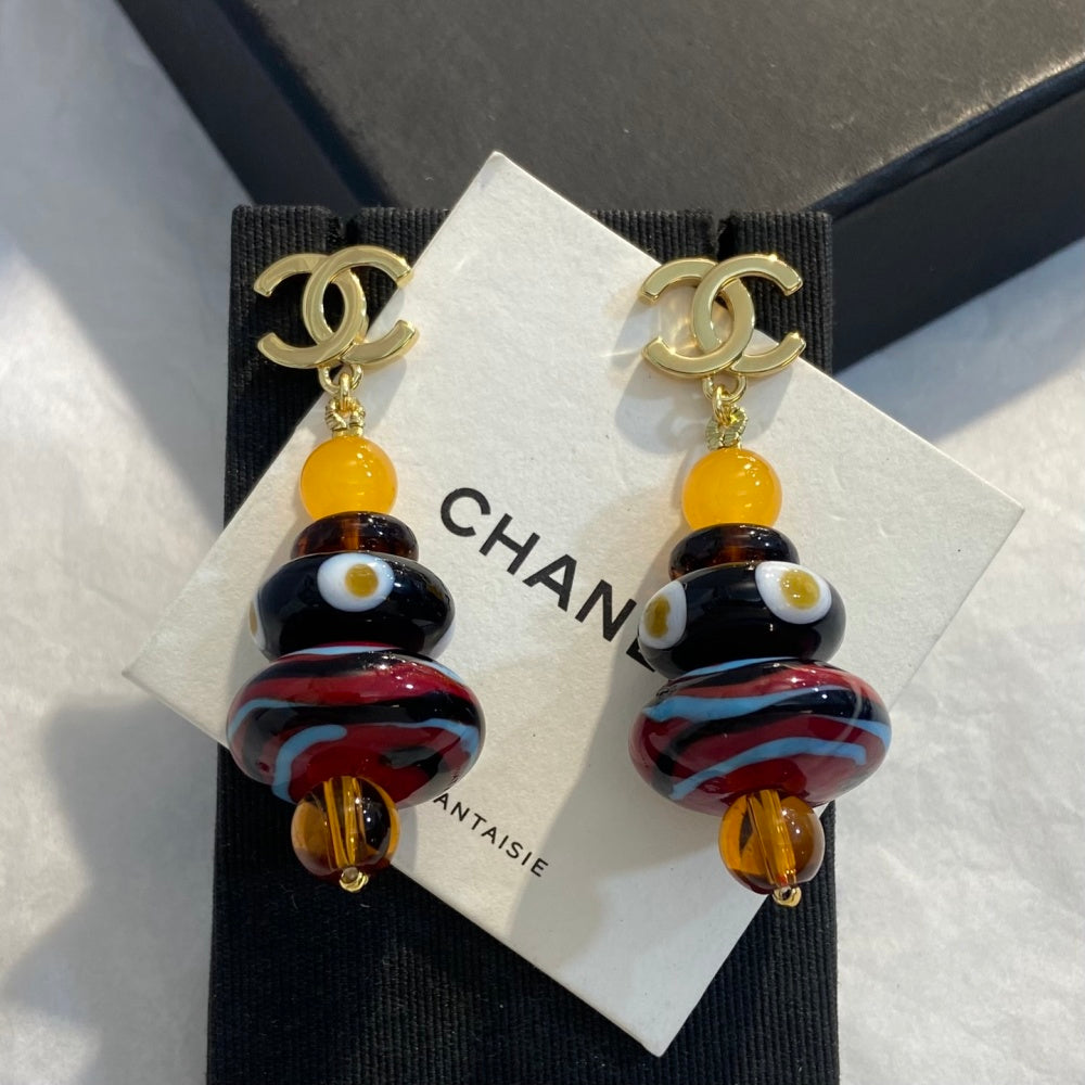 Chanel Double C Earrings