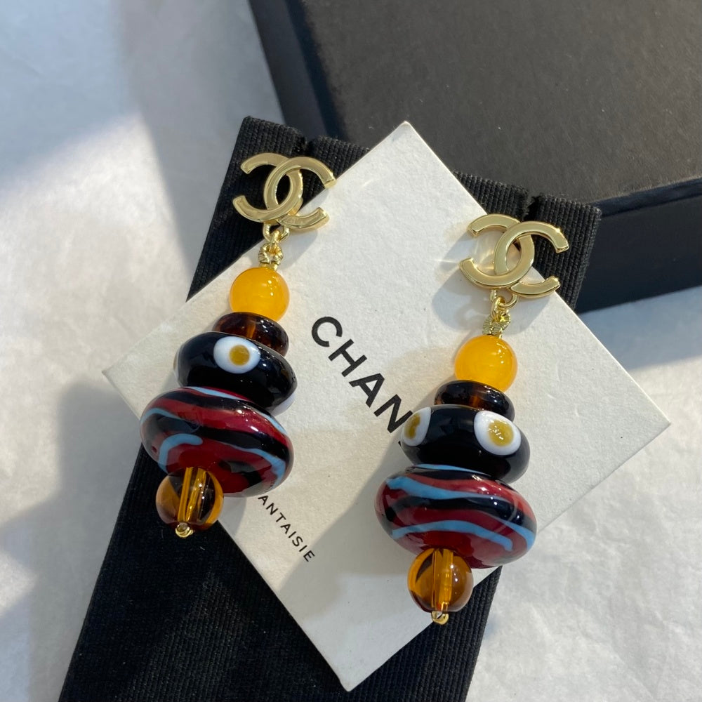 Chanel Double C Earrings