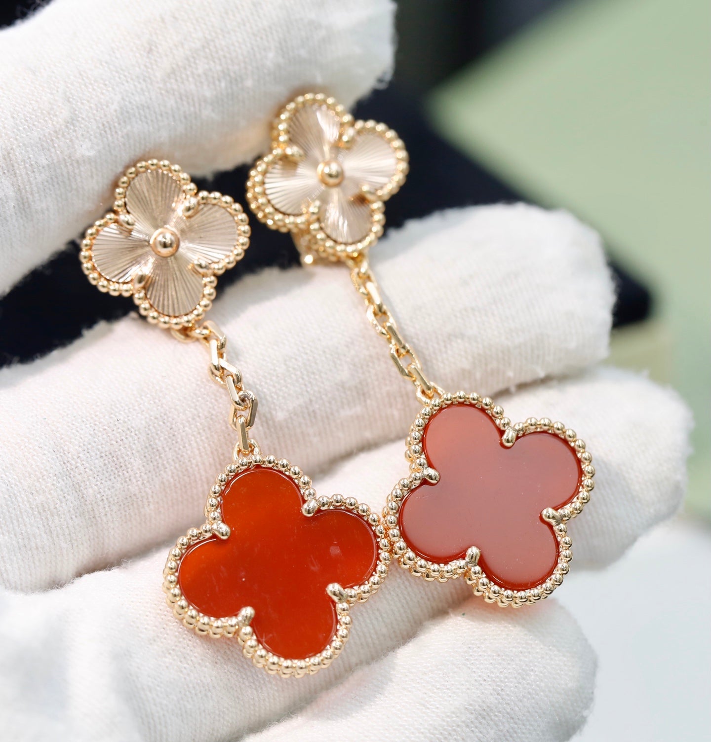 Van Cleef & Arpels Style Clover Earrings