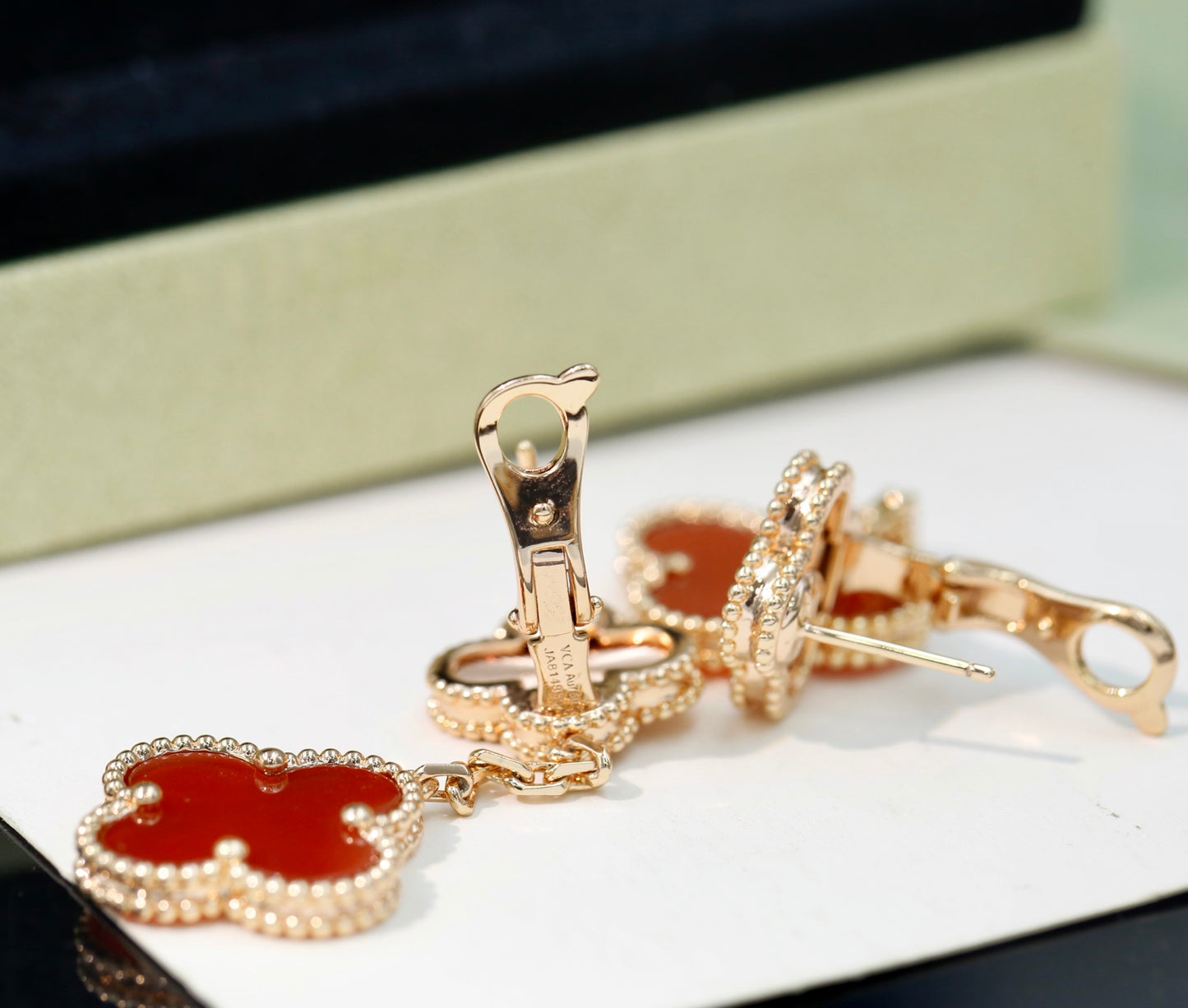 Van Cleef & Arpels Style Clover Earrings