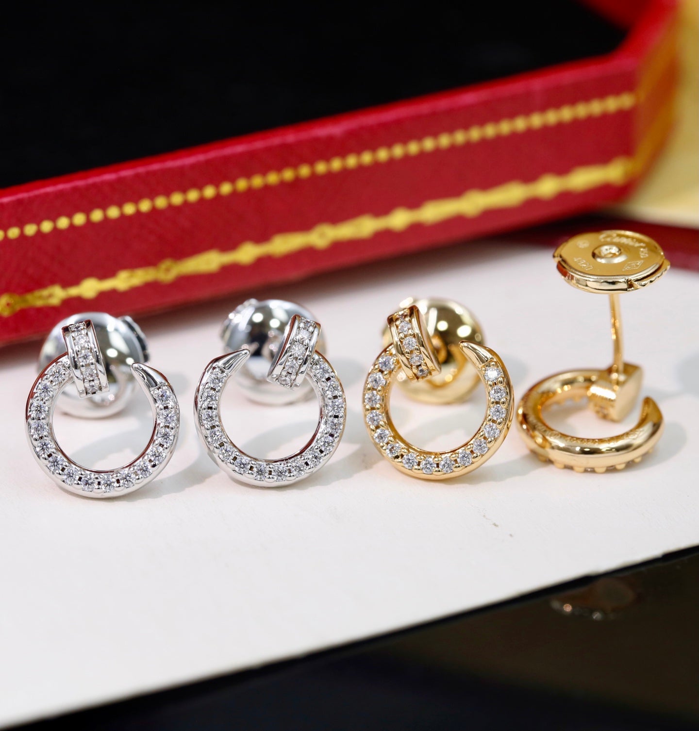 Cartier Mini "Juste un Clou" Earrings (Full Diamond)