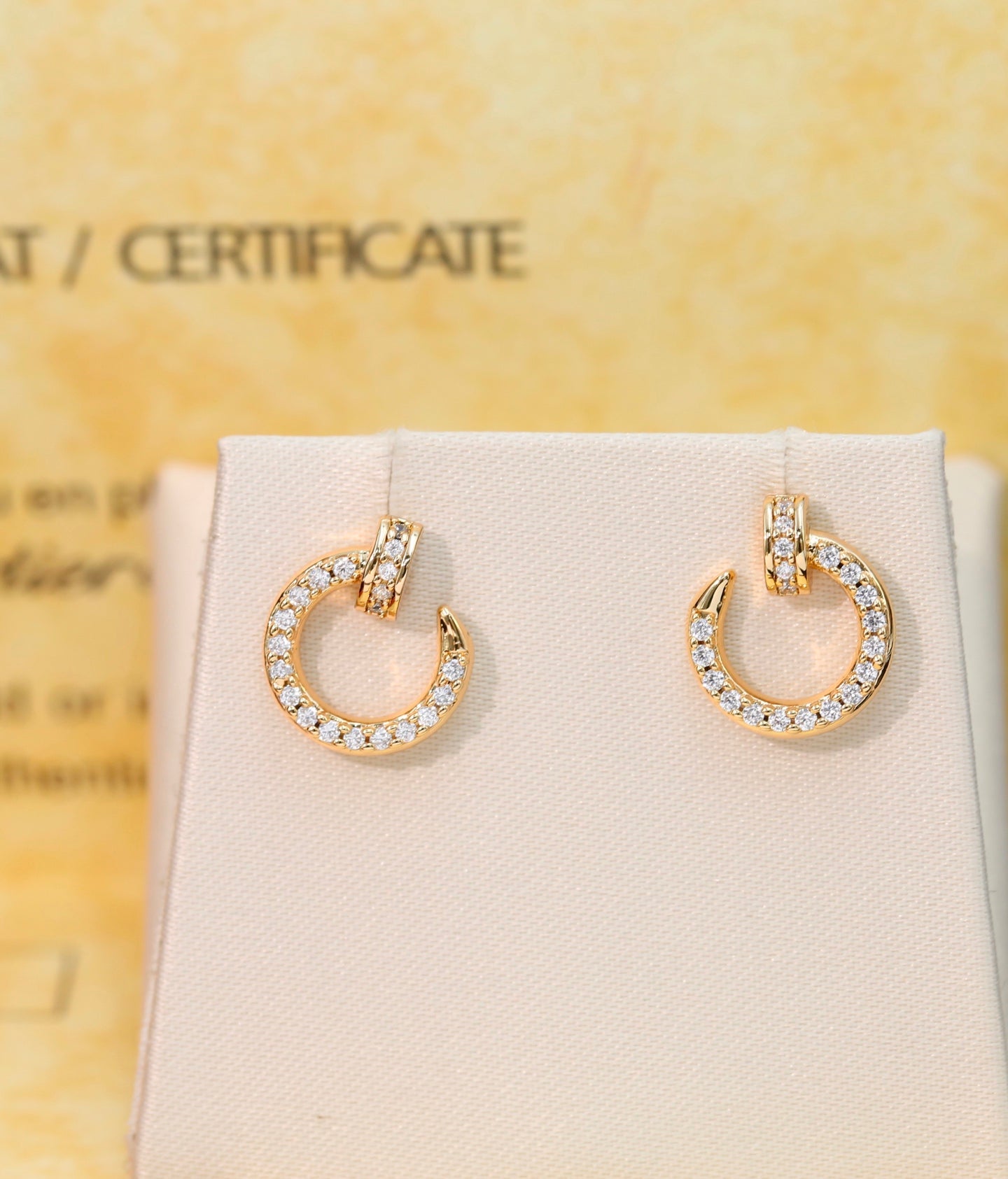 Cartier Mini "Juste un Clou" Earrings (Full Diamond)