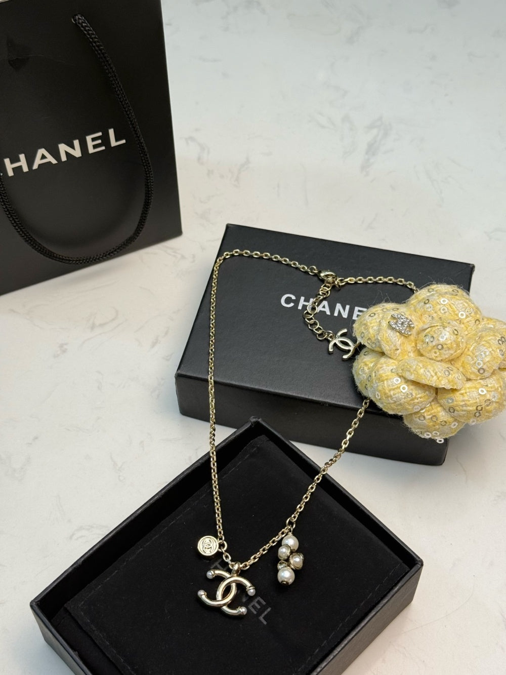 Chanel Pearl Gold-Plated Necklace
