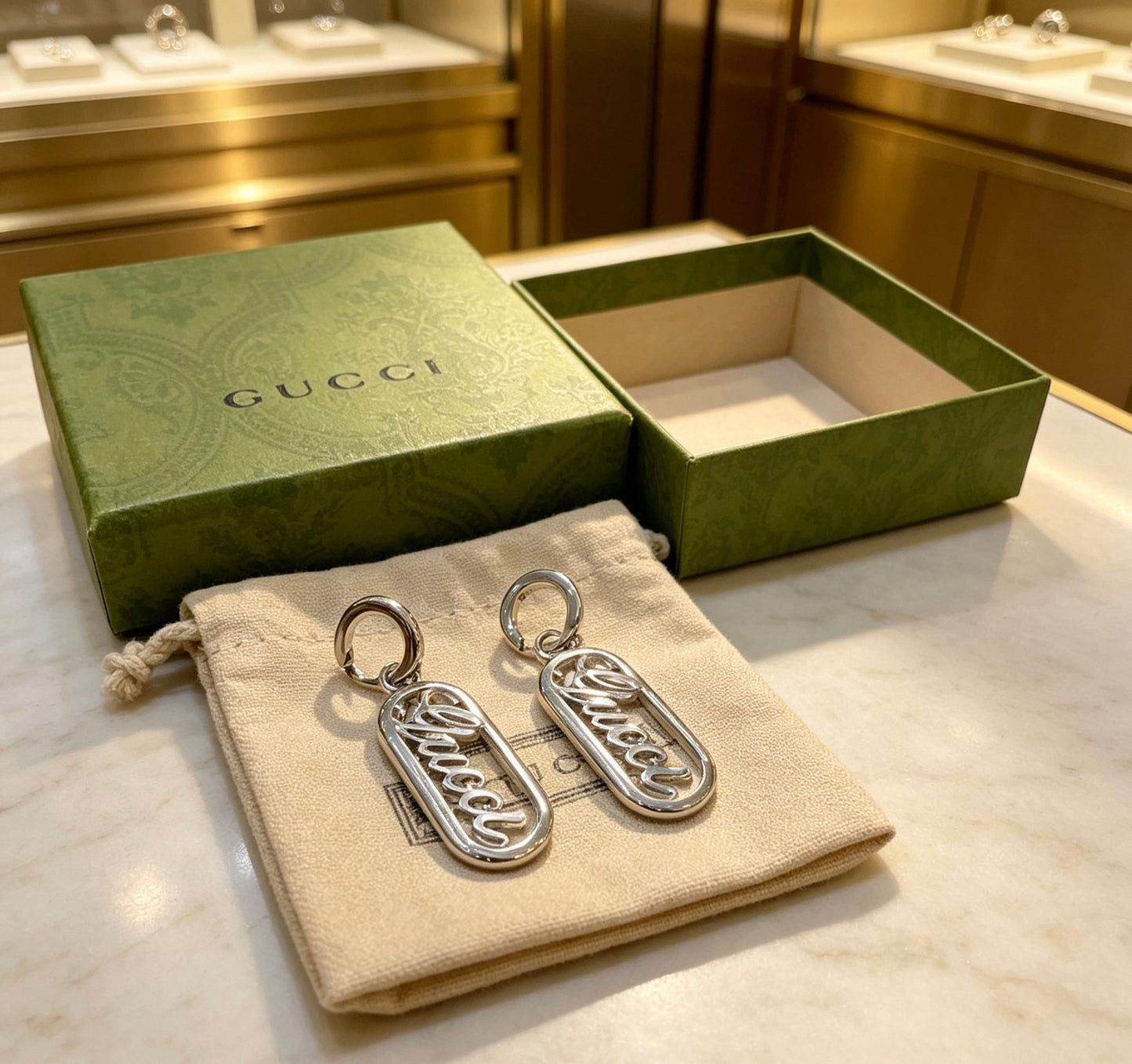 Gucci Vintage Double G Earrings