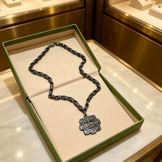 Gucci Vintage Double G Necklace