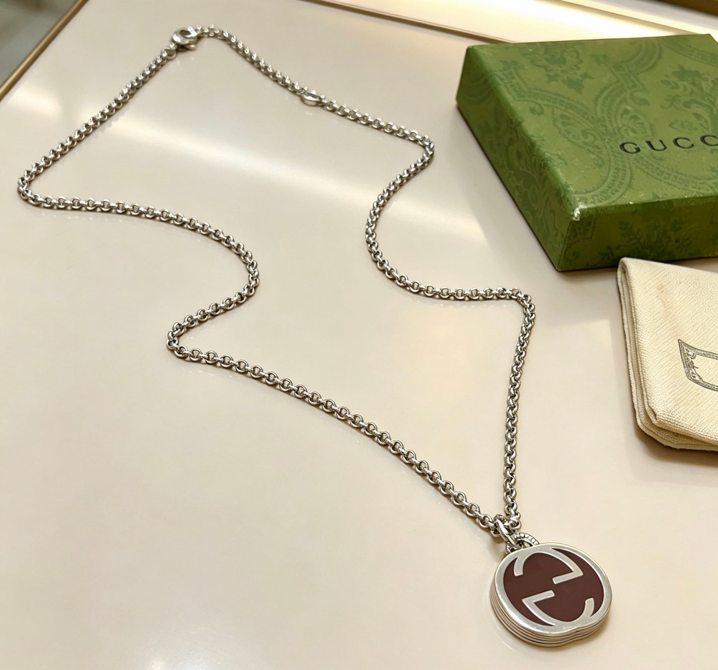 Gucci Vintage Double G Necklace