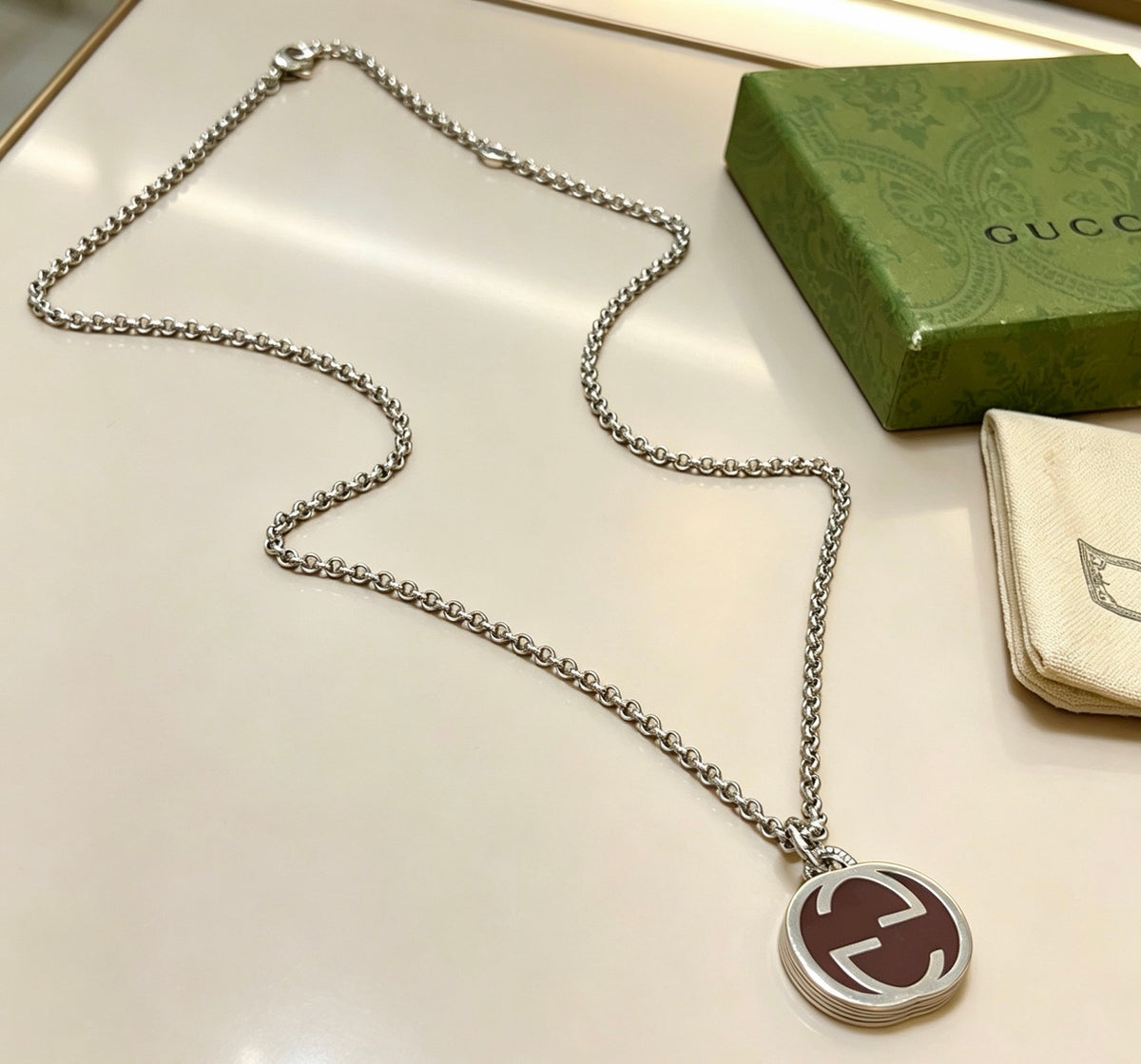 Gucci Vintage Double G Necklace