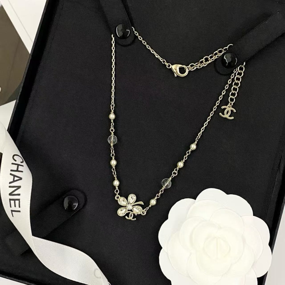 Chanel Pearl Crystal Necklace