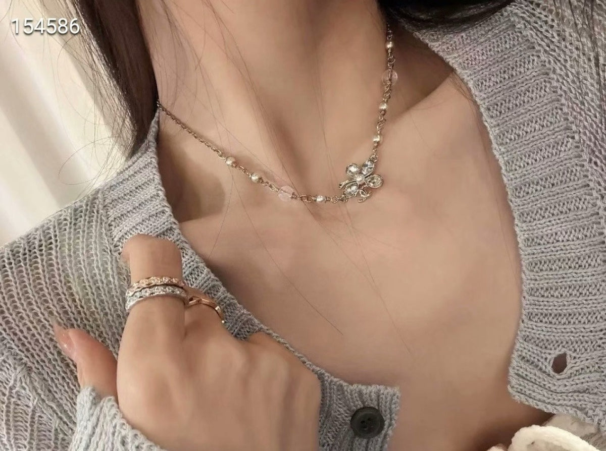 Chanel Pearl Crystal Necklace