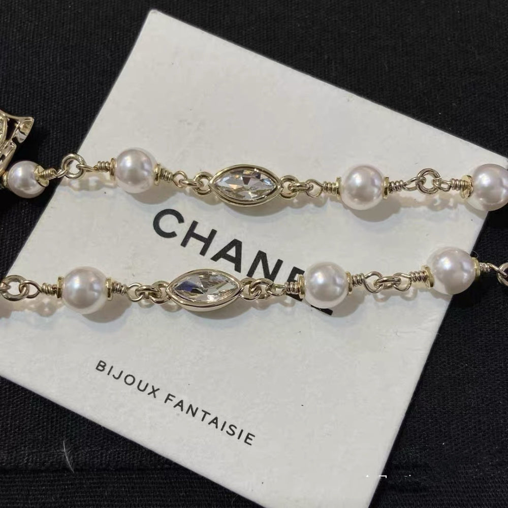 Chanel Pearl Brass Necklace