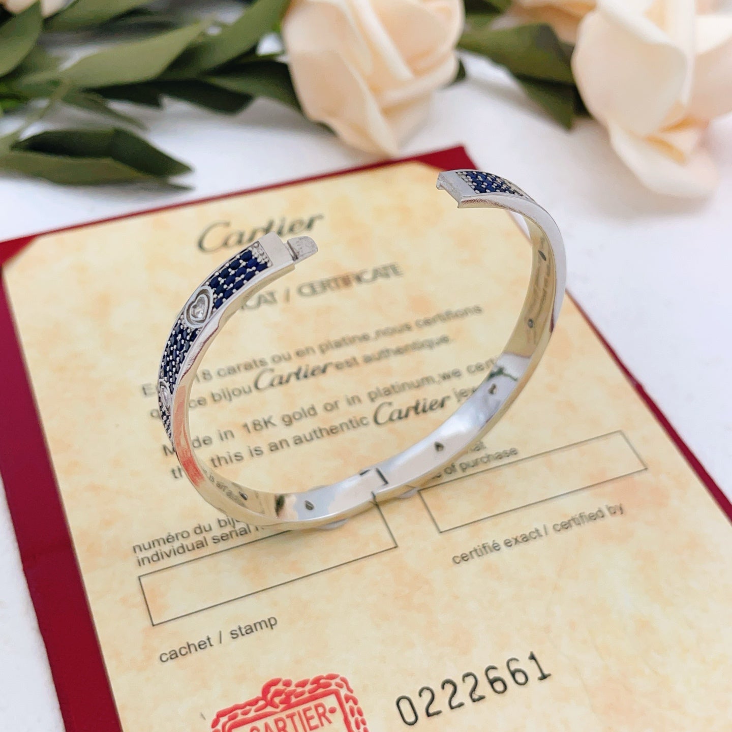 Cartier "Blue" Full-Pavé Bracelet