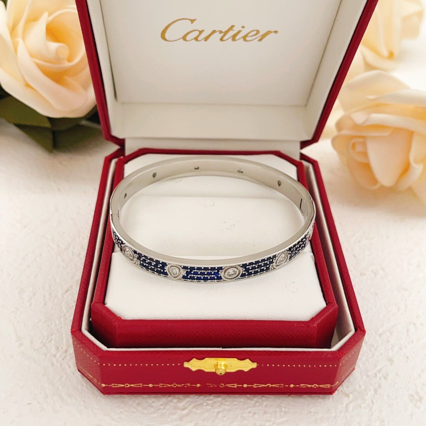 Cartier "Blue" Full-Pavé Bracelet