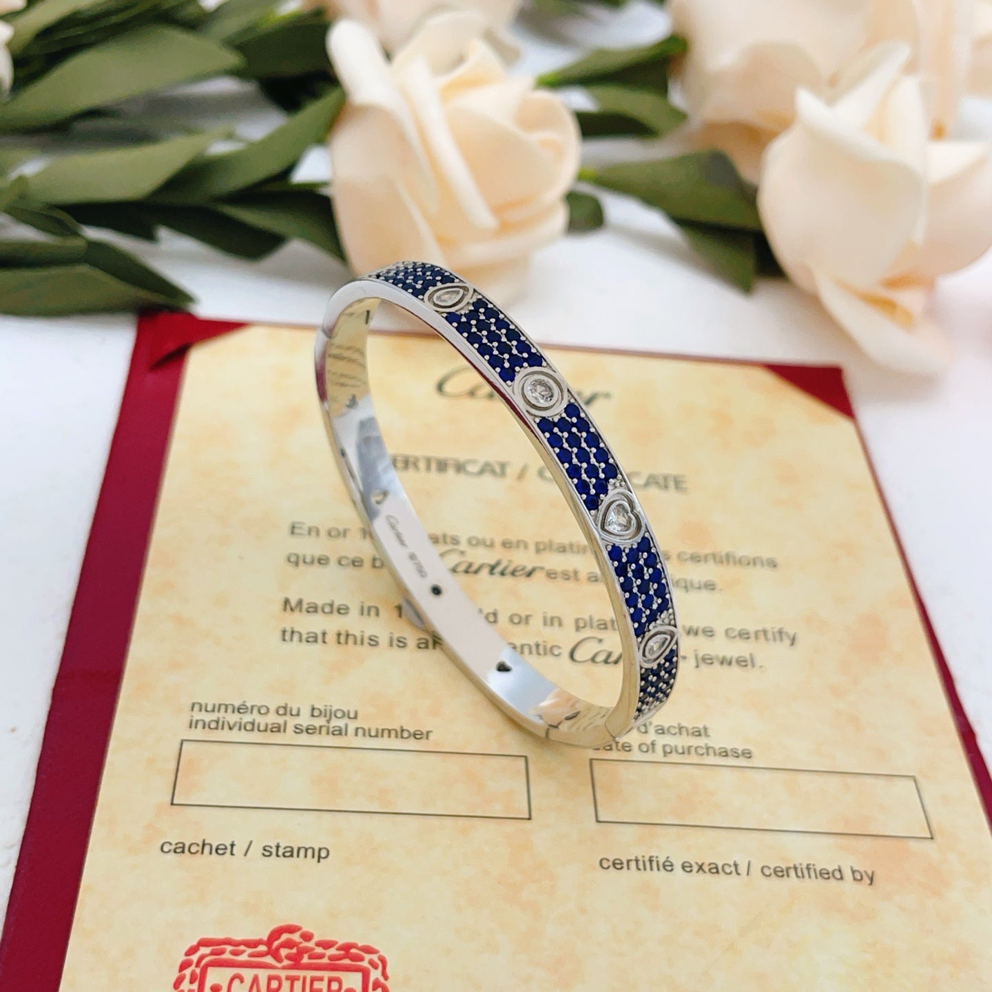 Cartier "Blue" Full-Pavé Bracelet