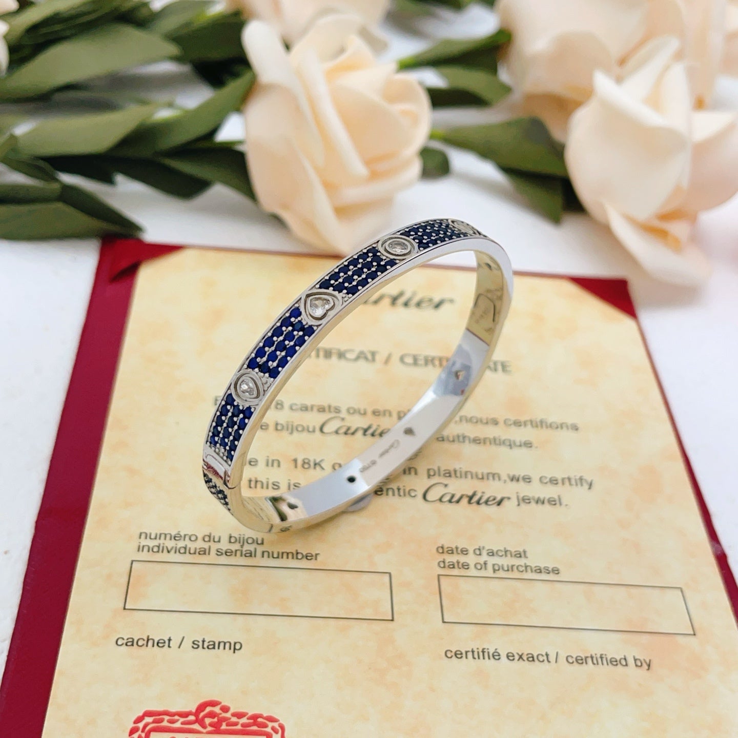 Cartier "Blue" Full-Pavé Bracelet