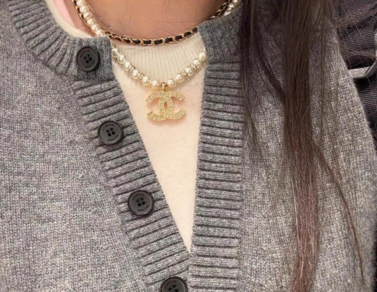 Chanel Pearl Crystal Necklace
