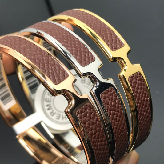 18K Olympe Light Brown Hermes Bracelet